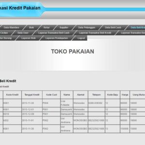 Aplikasi Kredit Pakaian