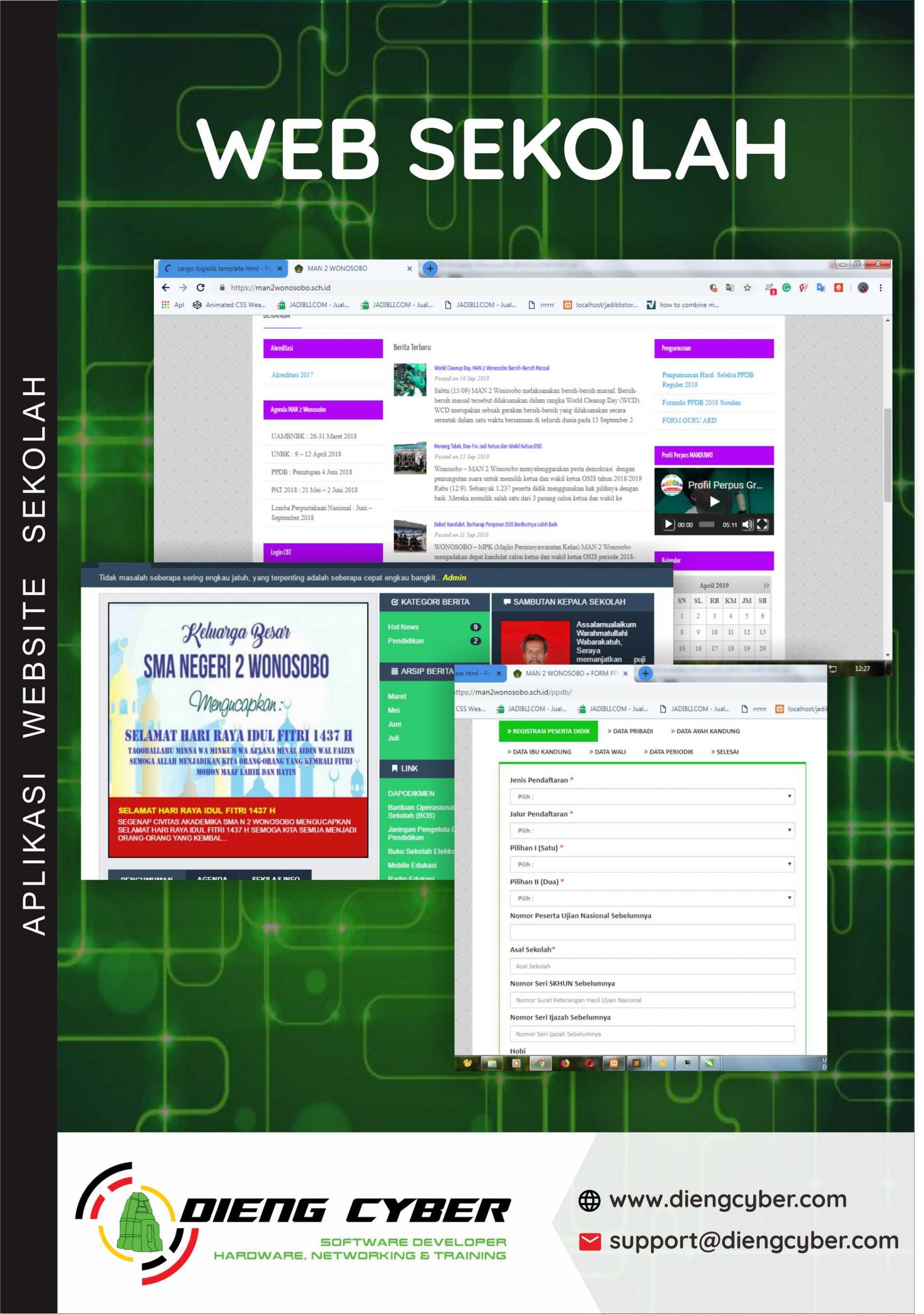 WEBSITE SEKOLAH - PT DIENG CYBER INDONESIA