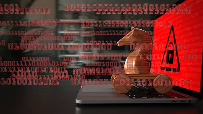 Ilustrasi virus trojan