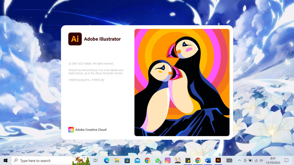 Tampilan saat membuka Adobe Illustrator