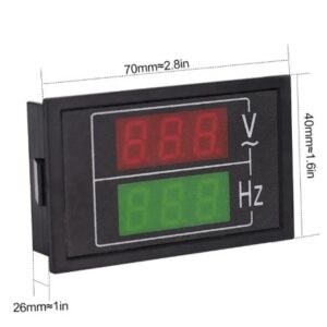 VOLTMETER 2 IN 1 DIGITAL AC 50-500V 10-100HZ