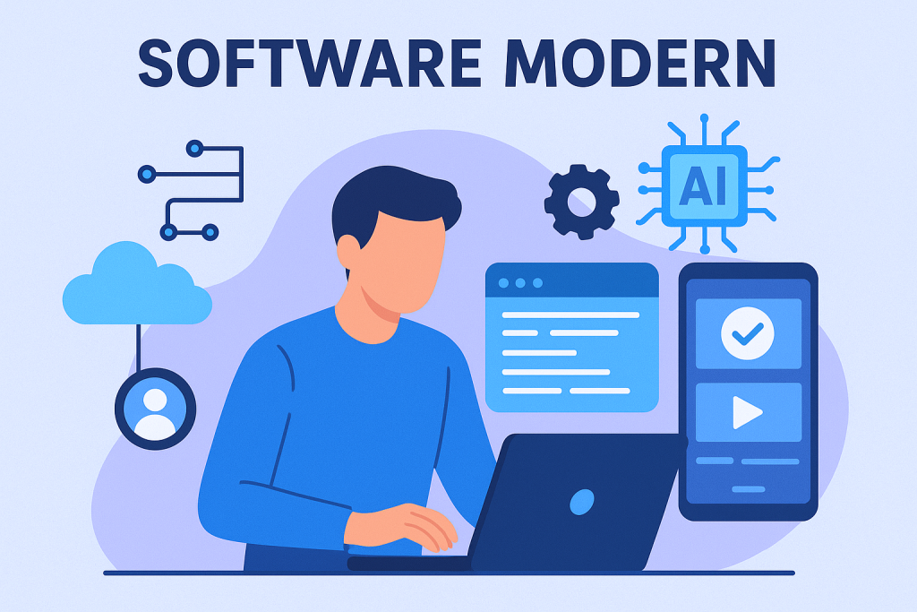 penggunaan software modern dalam aktivitas digital sehari-hari