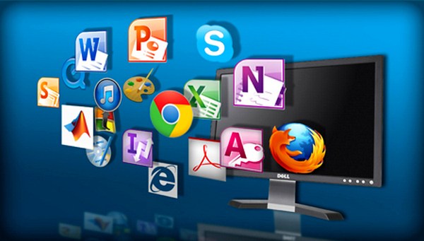 gambar ilustrasi software dan aplikasi yang digunakan pada komputer