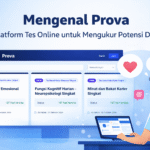 Tampilan website Prova sebagai platform tes online untuk mengukur potensi diri
